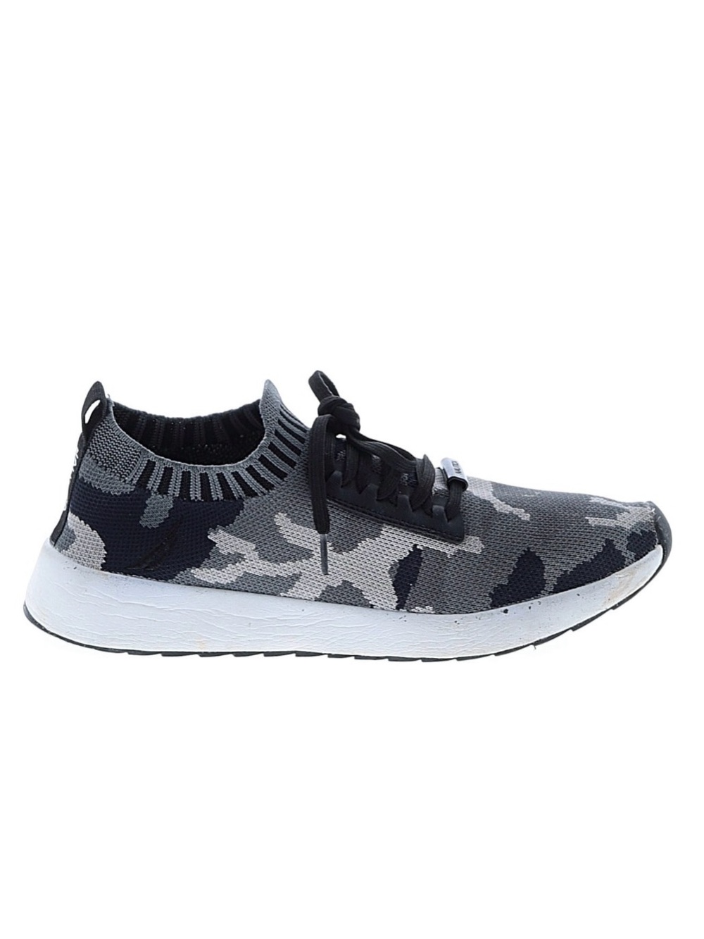 Nautica Women's Black and Gray Camouflage Knit Sneakers